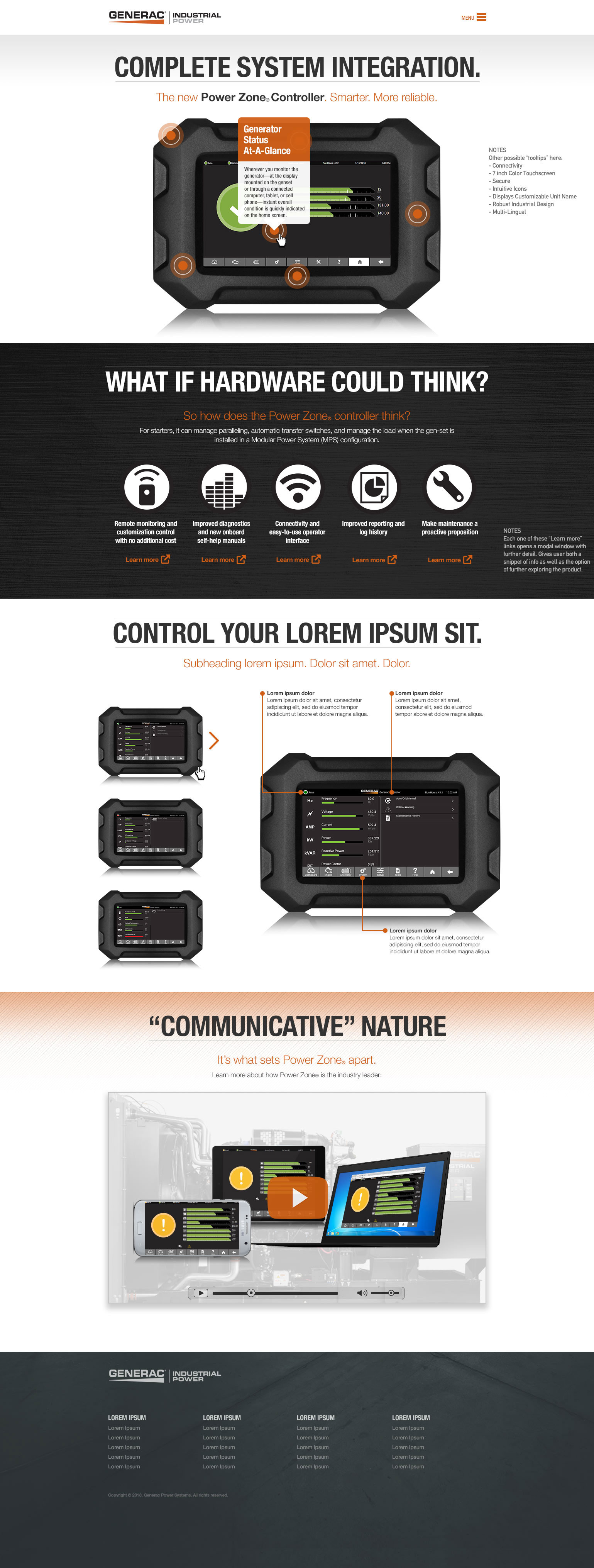 Click the close button or hit Esc key to close this Generac Power Zone Landing Page Concept